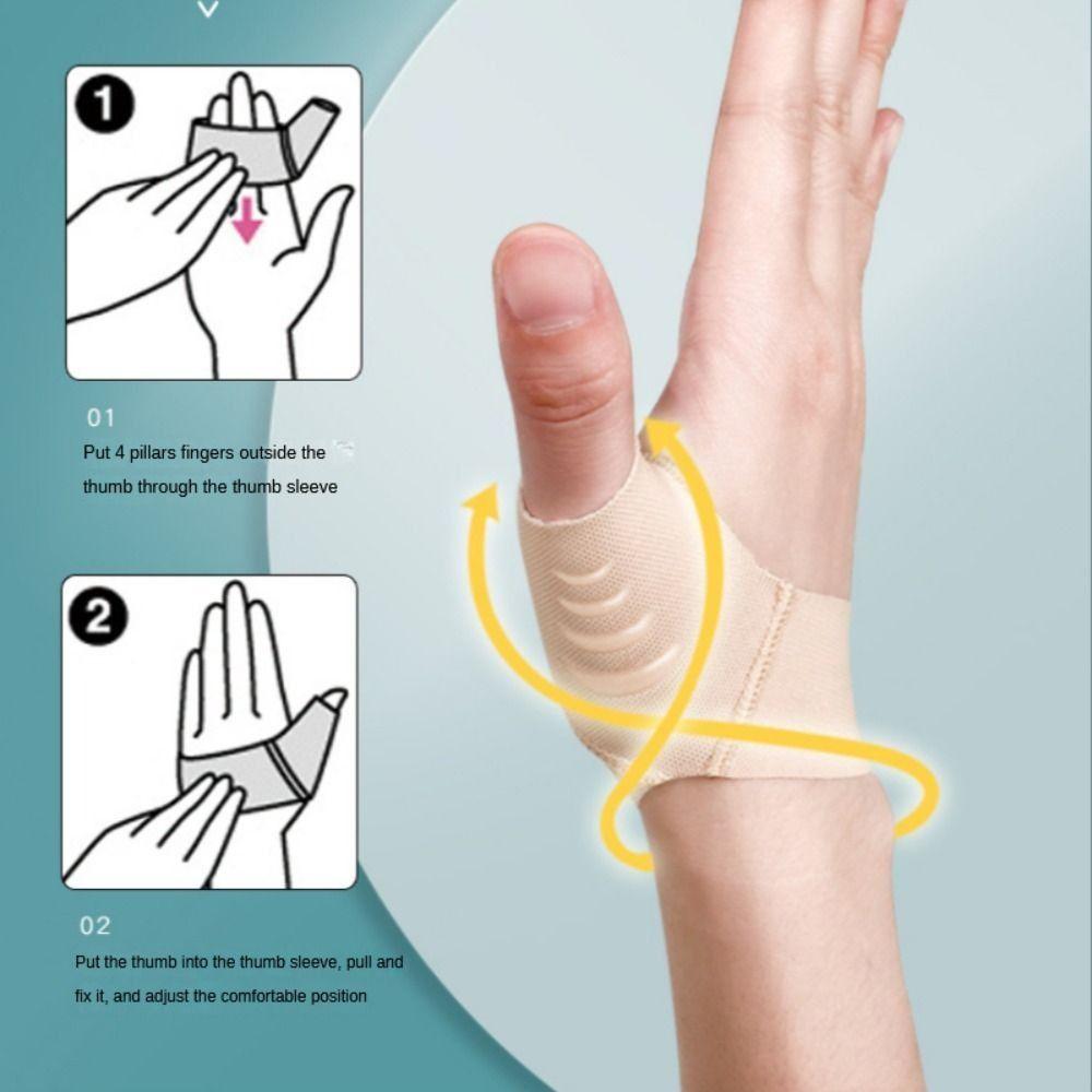 Elastic Thumb Protection Breathable Arthritis Support Sprain Relief  Mild Tenosynovitis