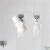 2 Pieces Animals Shaped Hooks Wall Mounted Creative Key Hangers Cartoon Bendable Holder Fridge