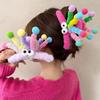 Girl Rainbow Twist Stick Big Eyes Plush Grab Clip Back of Head Shark Clip Disc Hair Funny Ugly Cute Hair Accessories