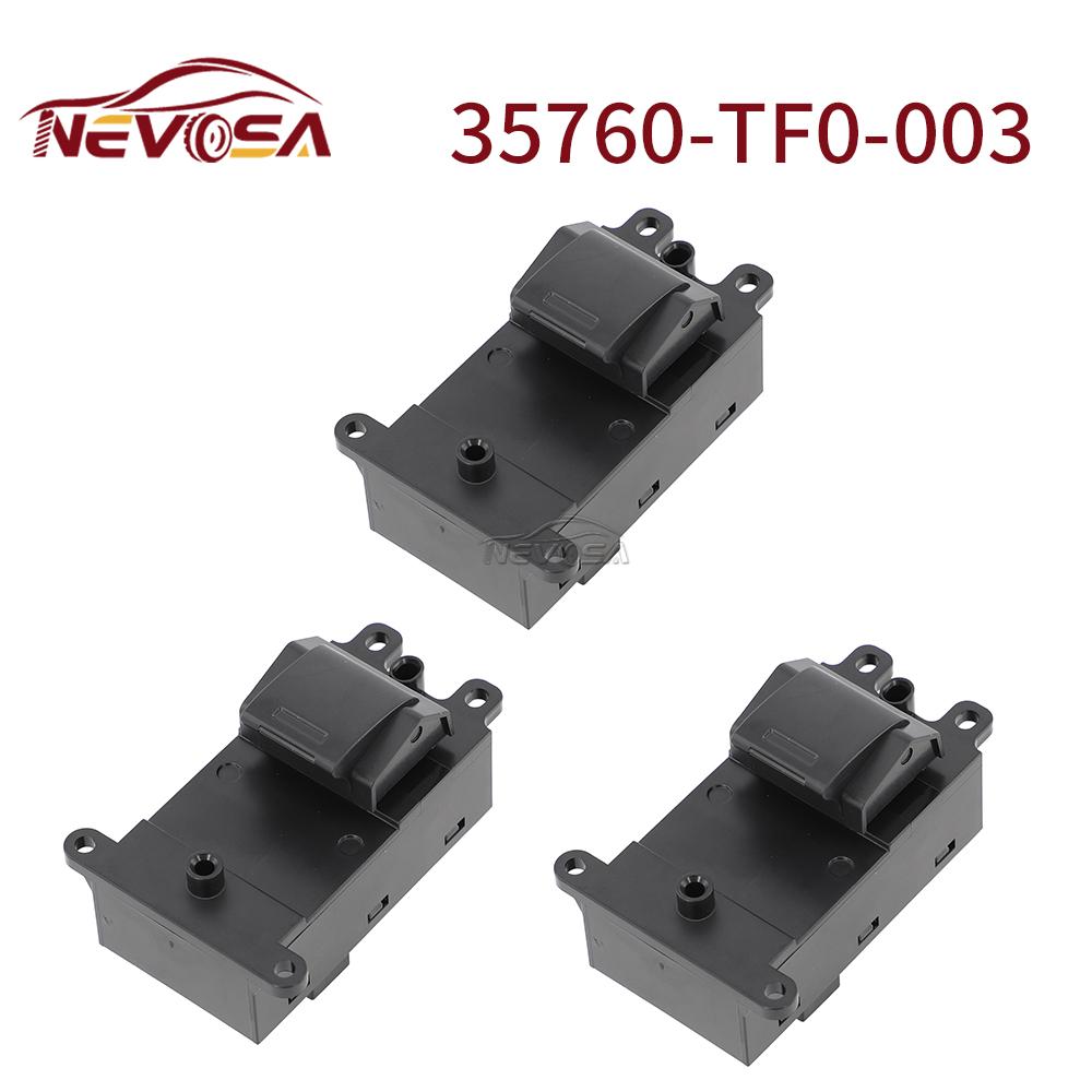 3Pcs For HONDA FIT JAZZ CITY 2009-2014 CIVIC 2012-2015 Window Switch Lifter Button Switch 35760-TF0-003 35760TF0003 3PCS