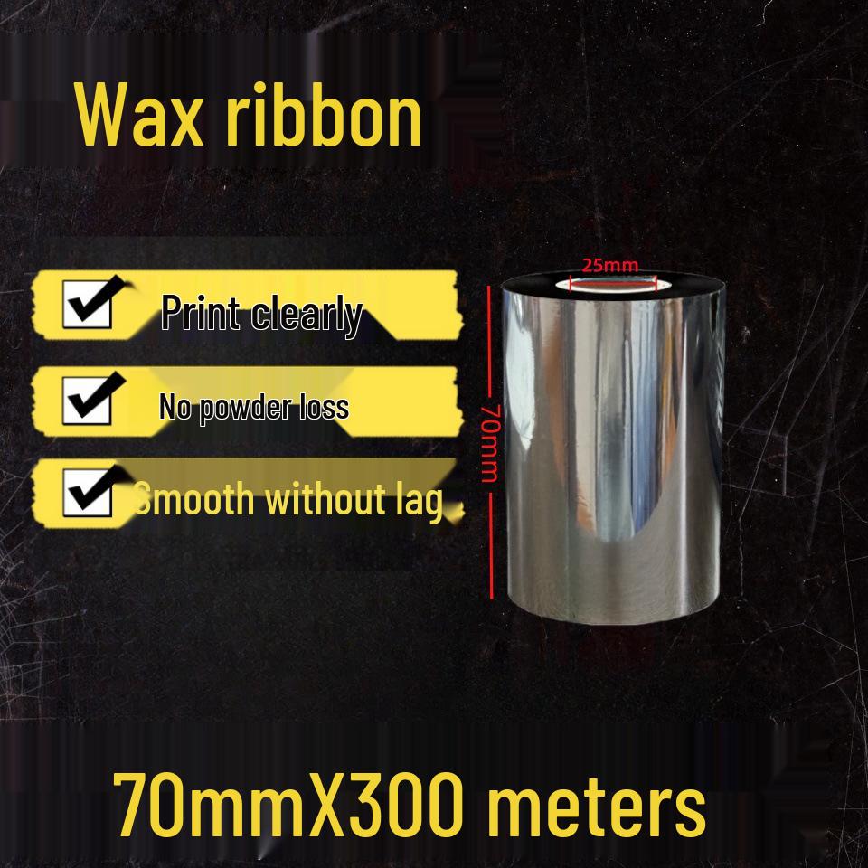 Verbessertes Wachs-basiertes Thermotransferband 110mm×300m für Kupferdrucketikettendruck, 110mm×70m Doppelachskarbon