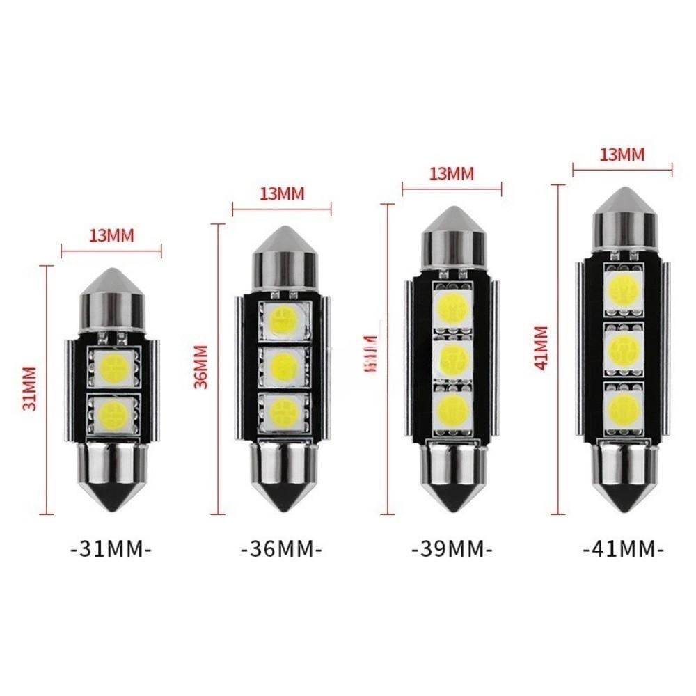 10 Pcs 31/36/39/41MM Festoon LED Bulbs 12V Reading Lighting Bulbs Car Dome Light  Reading Light