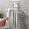 Wall Mounted Toothbrush Holder Stainless Steel Bathroom Organize Tooth Brush Shelf Toothpaste Razor Organizers Stand Accessories