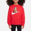 Nike Sweatshirt Graphic Print Crewneck Kids Tops Red FN7117-657