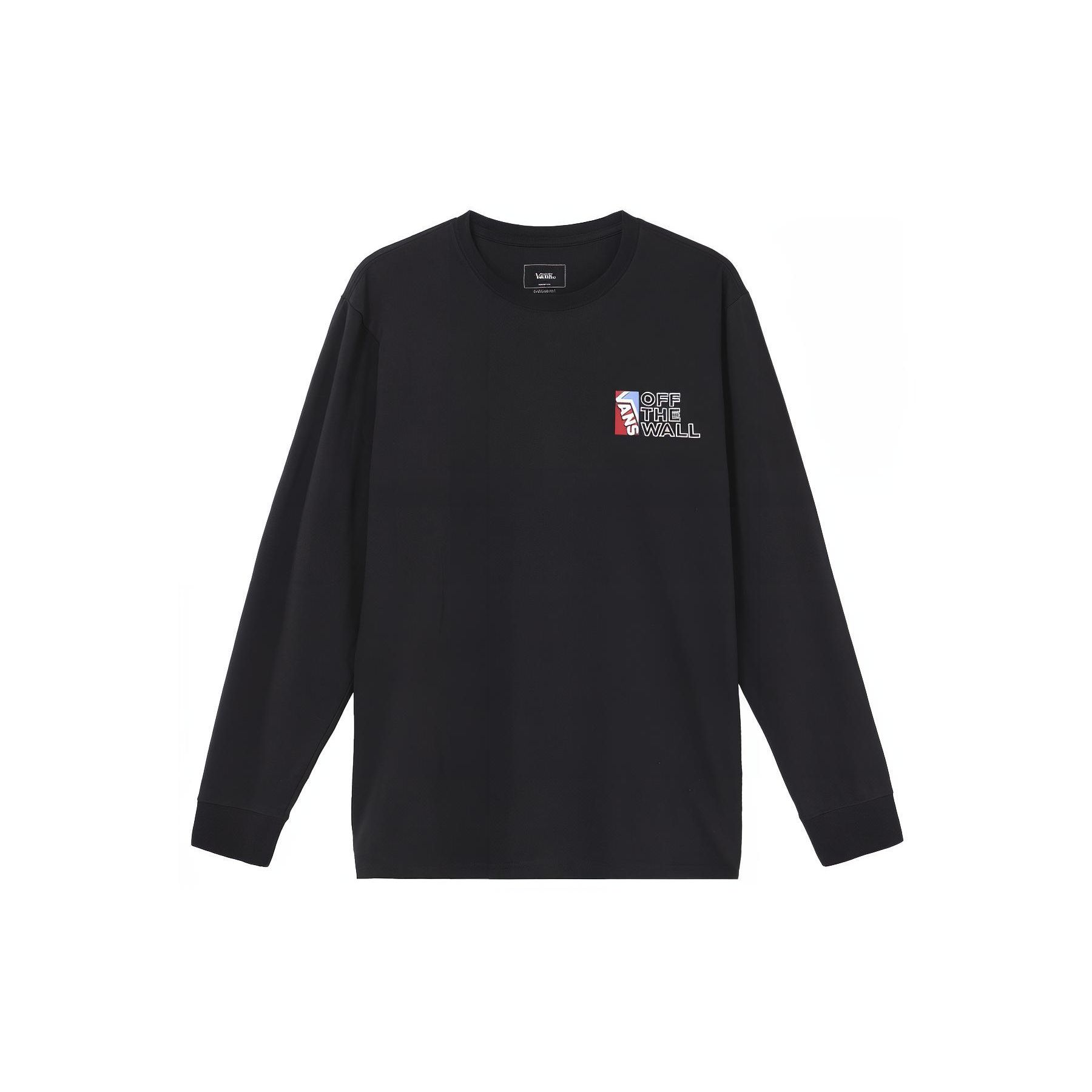 

Vans Alphabet Sports Running Fitness Training Удобная дышащая повседневная футболка с длинными рукавами Мужские топы черные VN0A54NWBLK S