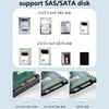 Hard Drive Dock SAS To USB 3.0 Adapter Support Up To 20TB Reader Converter Docking Station for 2.5/3.5 Inch SATA/SAS HDD SSD