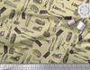 Soimoi Beige Japan Crepe Satin Fabric Gardening Tools & Hardware Print Fabric by the metre 42 Inch