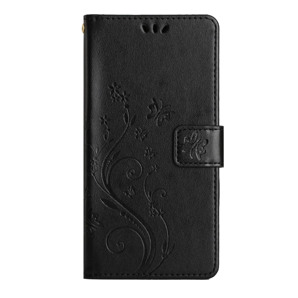 For Samsung Galaxy A54 5G Anti-drop Flower Butterfly Imprinted Flip Phone Cover Shockproof PU Leather Phone Case Wallet Stand