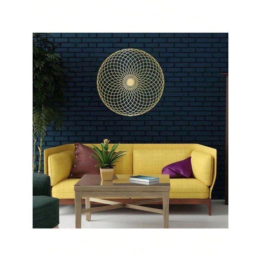 Enlightened Mandala Metal Wall Art Sacred Geometry Decor Waterproof Rust-Proof Durable Home Gift For Bedroom Living Room Bathroom Modern Spiritual