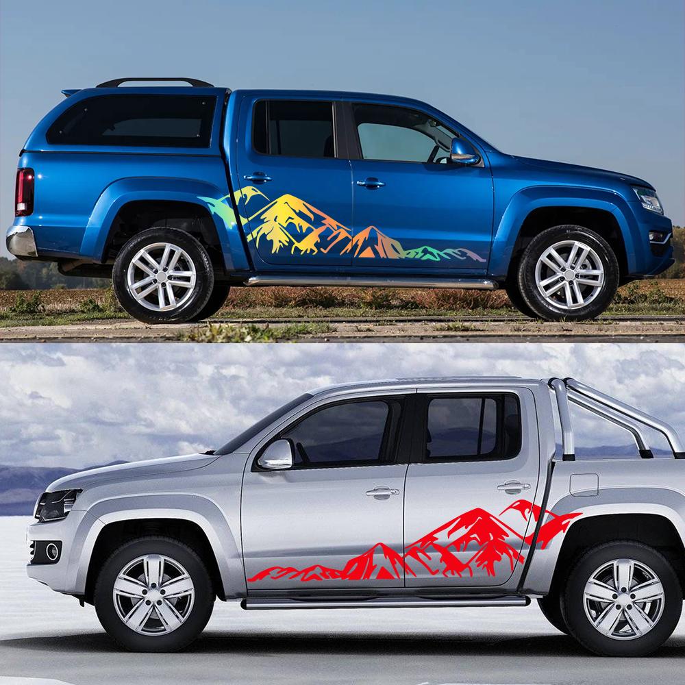 Bilgrafik Bergklistermärke För Volkswagen Amarok Toyota Hilux Dodge RAM Isuzu Dmax GWM Poer Nissan Navara Pickup Dekor Dekal