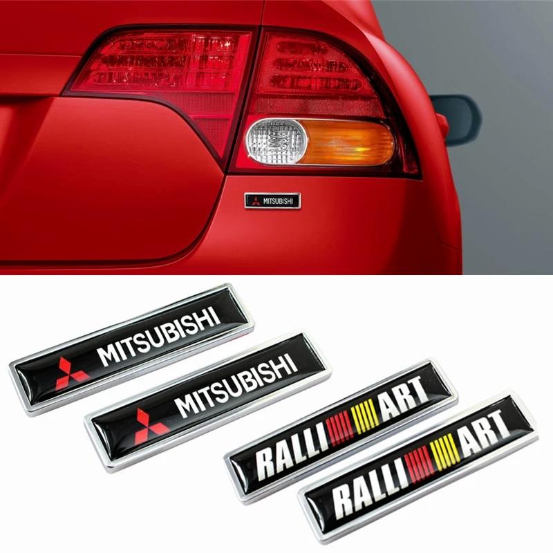 2pcs Car Side Body Sticker Emblem Decal for Mitsubishi Logo RALLIART ASX Lancer Colt Pajero Outlander Eclipse Galant Styling