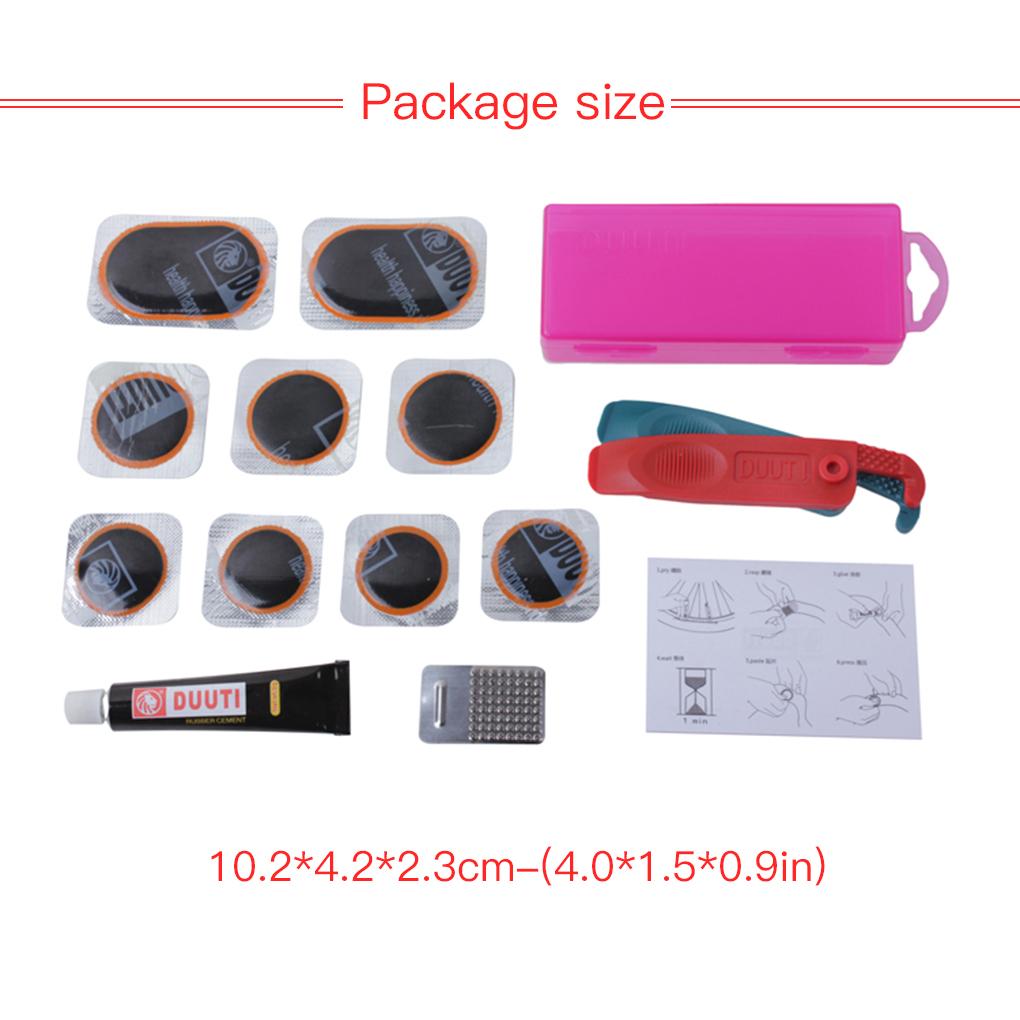 Bicycle Tire Patch Set Repairing Tools Cycle Reusable Kit Emergency