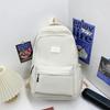 Simple Laptop School Bag Solid Color College Backpack Portable Large Capacity Backpack Outdoor