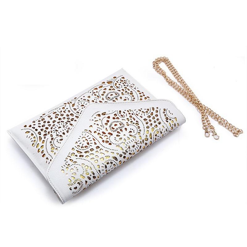 Vintage Hollow Out Envelope Bag Small Women Leather Crossbody bag For girl Shoulder bag Messenger bag