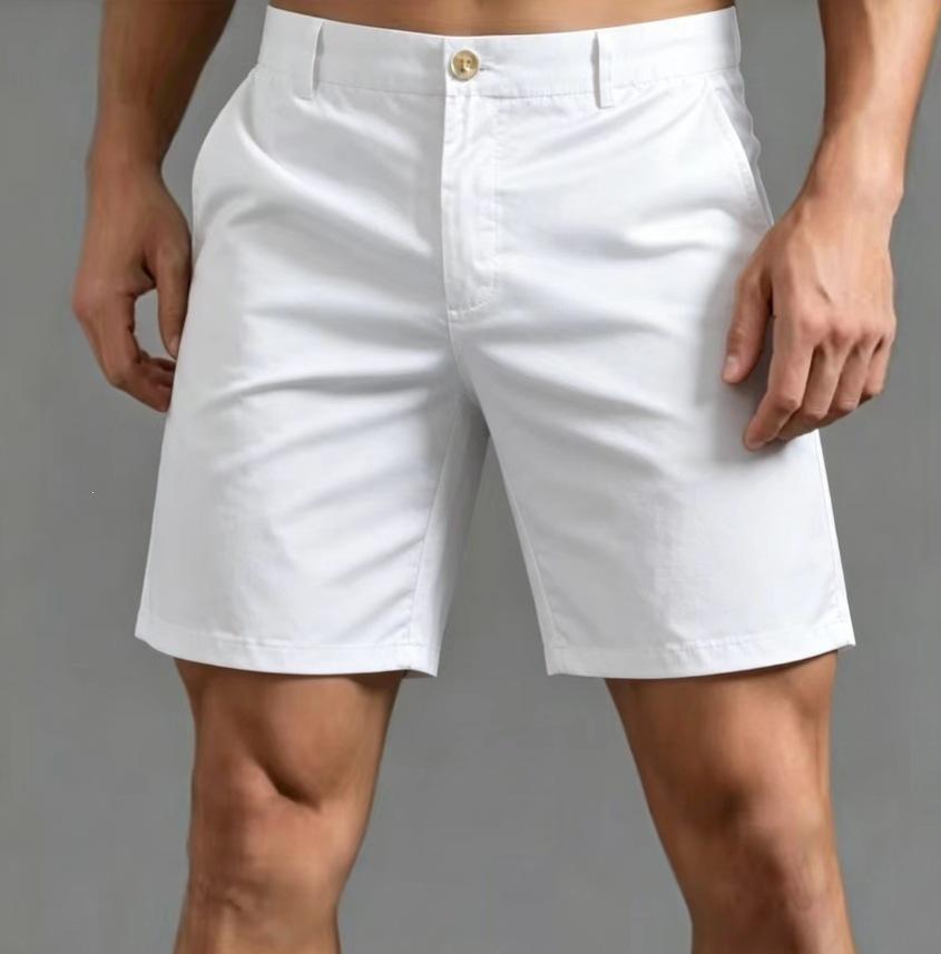 Men Summer Casual Straight Fit Ice Silk Five Point Shorts S