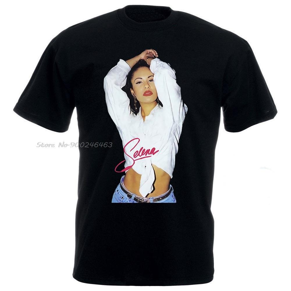 New Rare Selena Quintanilla T Shirt Top Black Usasz Limmited Edition Unisex Cotton Tees Tops Anime Harajuku Streetwear