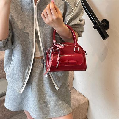 New Women's Bags Trendy and Versatile Solid Color Small Shell Bags Portable Shoulder Oblique Span Bags