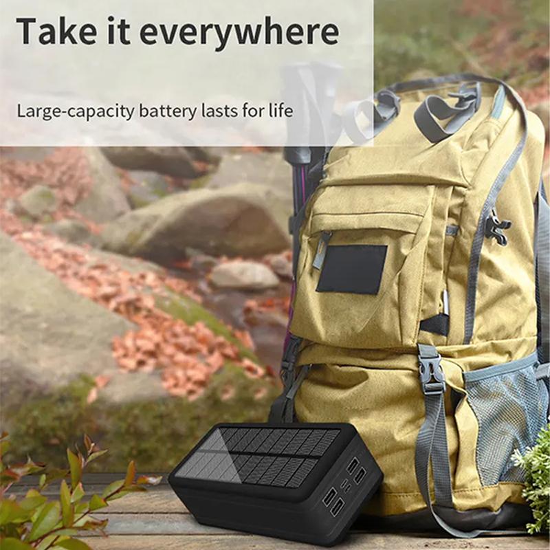 200000mAh Mobile Solar Power Bank Supporting Fast Wireless Charging for LED Lights and Flashlights