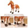 Horse Plush Doll Cute Foal Shape Stuffed Animal Soft Pony Plush Toy Skin-Friendly Comfortable Birthday