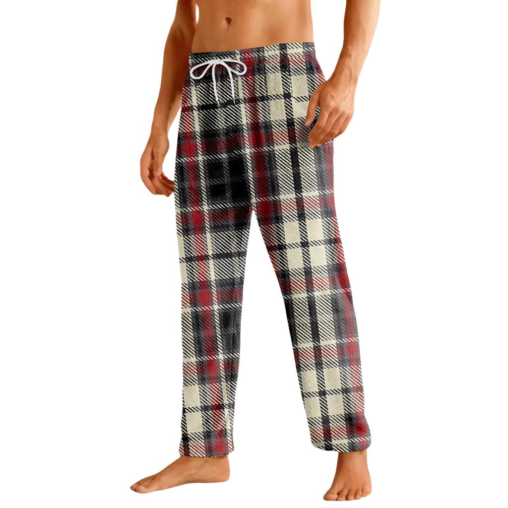 Men's Home Soft Pajama Pants Drawstring With Pockets Casual Sports Pants