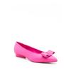 Salvatore Ferragamo Ferragamo Viva Bow Detail Leather Ballerina Shoes Pink