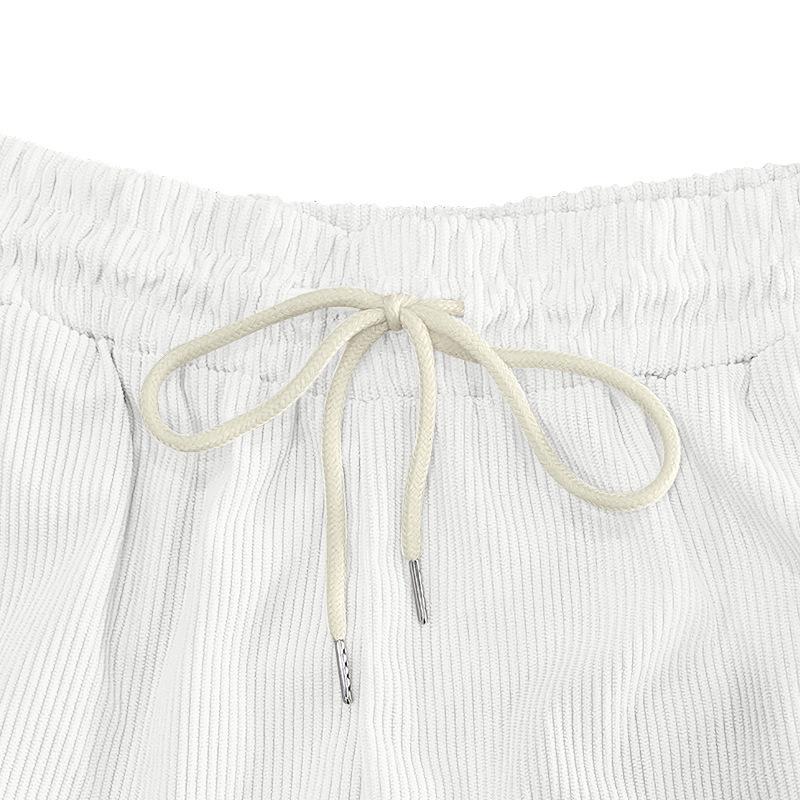 Men'S Straight Work Pants Fashionable And Casual Drawstring Shorts