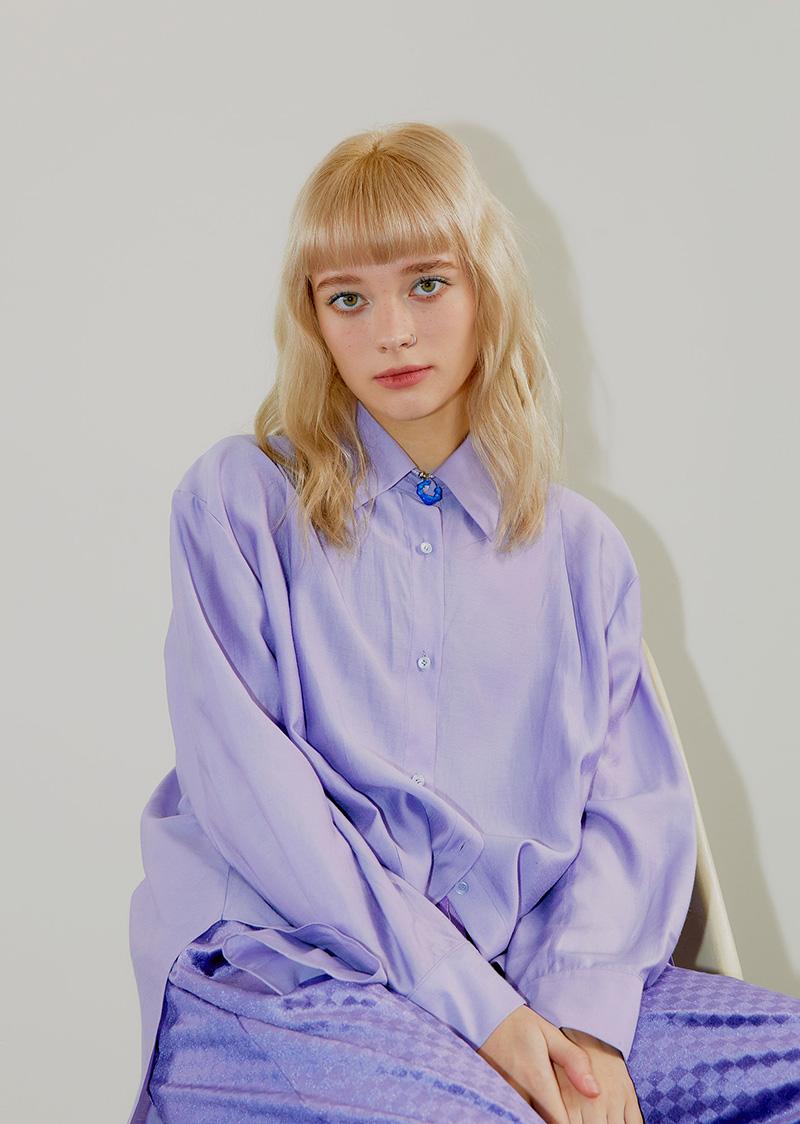 Hiya Tencel Loose Fit Shirt - Purple