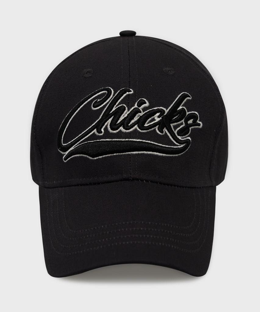 CHICKS Tail Embroidery Ball Cap Charcoal