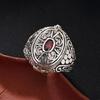 Cultural Gawu Box Ring with Inner Chamber Adjustable Open Finger Ring Unisex Accessory for Parties and Daily Wear