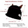 Fluffy Knitted Beanie Hat Polyester Warm Winter Skull Cap Cute Plush Beanie Hat  For Women