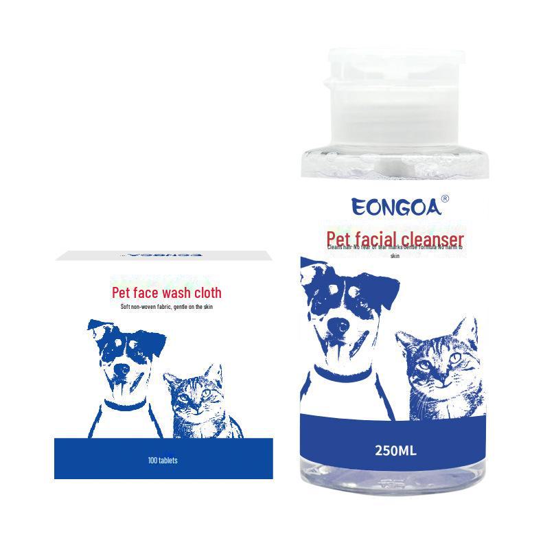 EONGOA Pet Facial Cleansing Towels: Remove Tear Stains, Yellow Beard, Black Chin for Dogs & Cats.