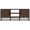 TV Stand in Oak Effect 100 x 35 x 41 cm Engineered Wood and Metal