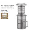 Leichte faltbare Reisetasse aus reinem Titan für Camping & Outdoor-Tee