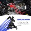 9Pcs 64602 High Energy 8Mm Spark Plug Wires Set Replacement For Chevy/GM 1974-1988 305 350 400 SBC Plug Wires Engine 90° Boot Spark Plug Wire