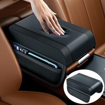 Raksonic Upgrade Console Armrest with Tissue Case Car Console Leather Car Handrail General Motors Center Console Fatigue Easy Car Accessories -
