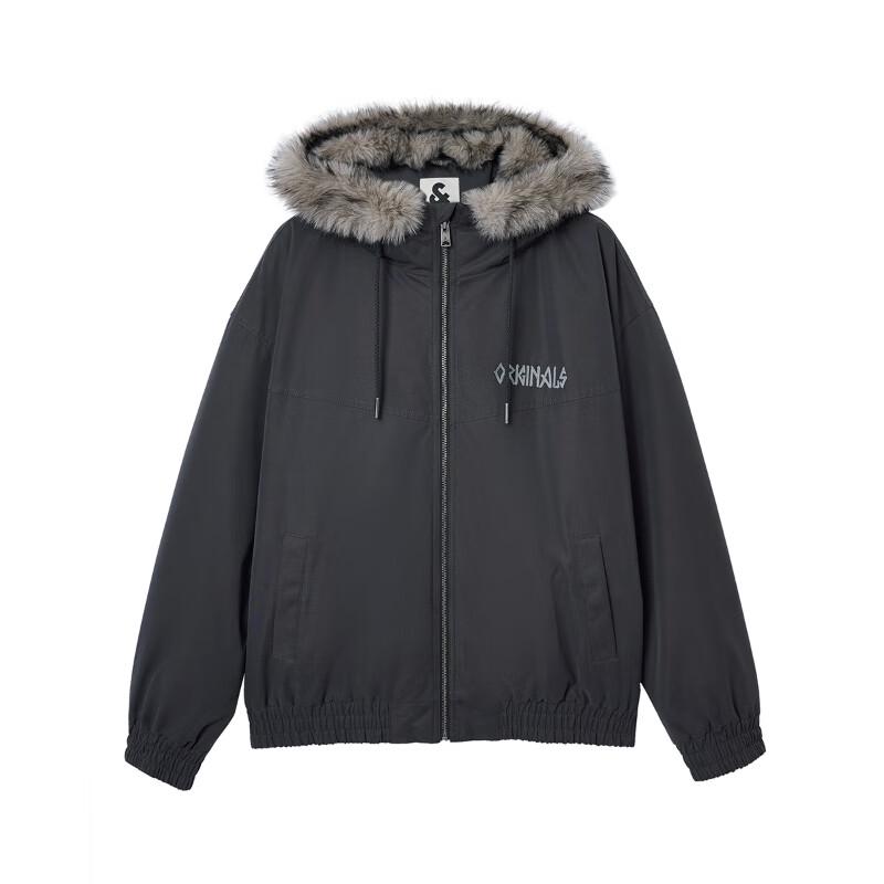 Jack & Jones Herren Kapuzen Winterjacke mit Fellkragen