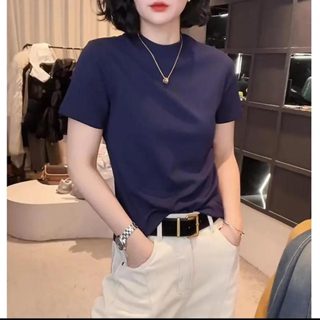 2026 Spring/Summer Korean Style Slim Fit Women's Base Layer T-Shirt - Short Sleeve, Versatile, and Simple Design