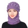Coral Fleece Woolen Hat Elastic Hooded Thermal Cap Versatile Cold Proof Scarf  Autumn