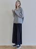 AVANT-G Boucle V-Neck Knit Pullover - Gray