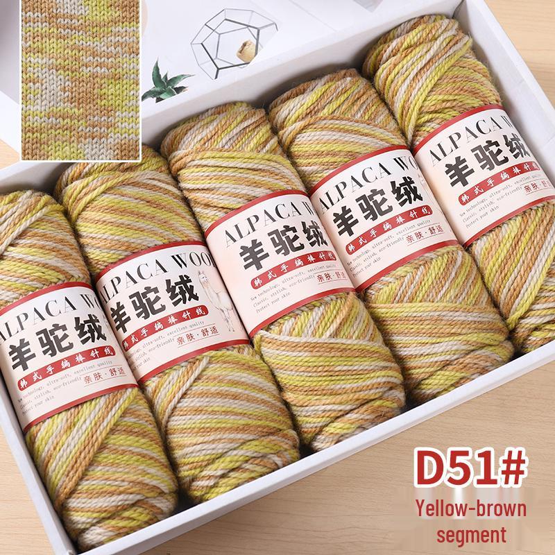 Mitteldickes Alpakawollgarn für DIY-Strickarbeiten - Perfekt für Pullover, Mäntel, Schals, Häkel- und Strickprojekte mit Nadeln.