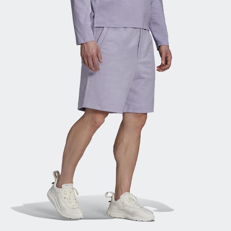 Y-3 SS21 Solid Color Sports Shorts Men Shorts Lavender GV4155