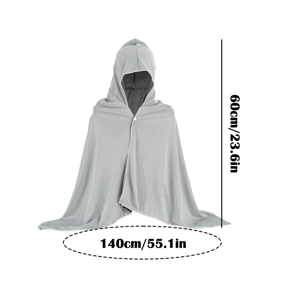1pcs Quick Dry Shawl Sports Coldproof Hooded Headband Camping Gym Wipe Sweating Cooling Towel Sunscreen Quick Dry Head Cover