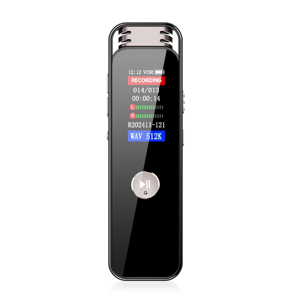Back Clip Digital Audio Voice Recorder, 360 Degrees  Dual Microphone Surround Recording, Voice Activation, HD Audio,