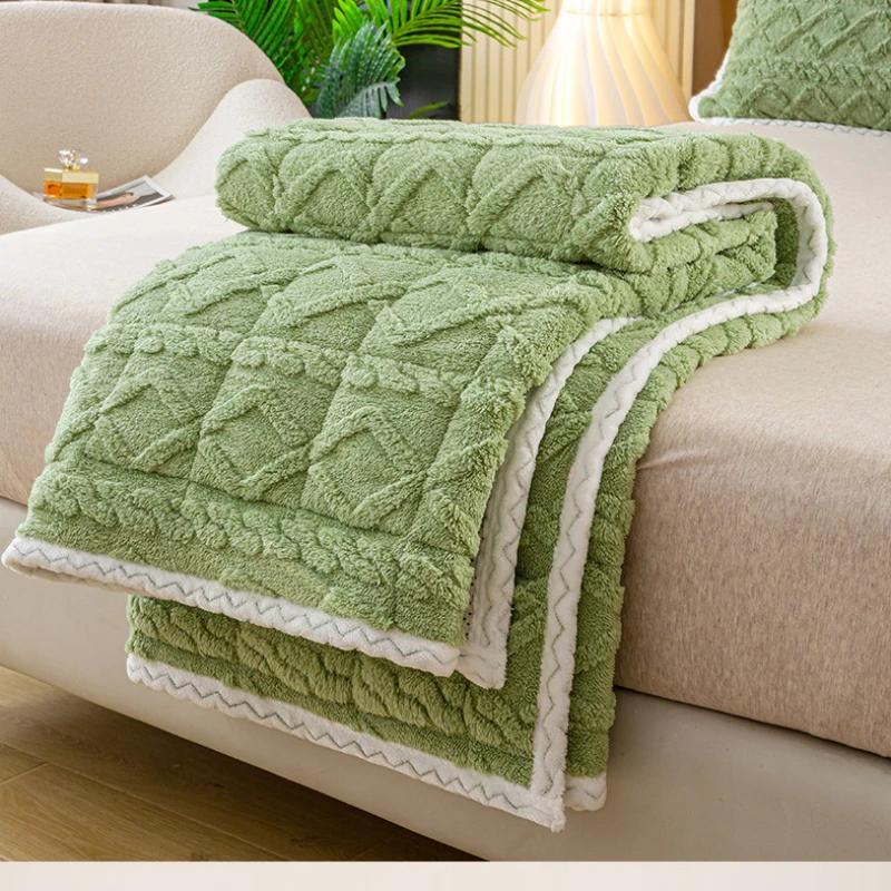 Thick Mattress Topper Pad Fleece Bedspread Soft Non-Slip Thin Tatami Mat Home Dormitory Bedsheet Mattress Cover Winter Warm
