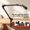 Suporte de Microfone Braço Longo Rotativo Suporte Clipe Suporte para Transmissão ao Vivo Suporte de Microfone de Mesa Robusto para Videogame