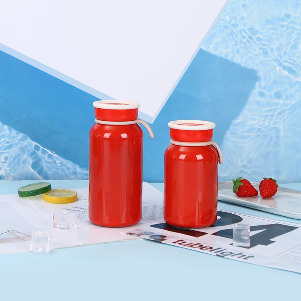 

Мини Изолированная Бутылка для Воды из Нержавеющей Стали 400 мл Термос Кружка Портативная Герметичная с Крышкой Дорожная Кружка Молоко Сок Кофе Чашка для Воды 400ML красный