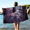 C-CSGOS 2 Printstream Howl Wild Lotus Big Microfiber Beach Towels Quick Dry Towel Sand Beach Towels Pool Towel for Travel Swim