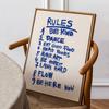 Retro Modern Rules Quote Trendy Guest Check Gift Wall Art Canvas Painting Posters Abstract Print For Living Dorm Room Home Decor No Frame