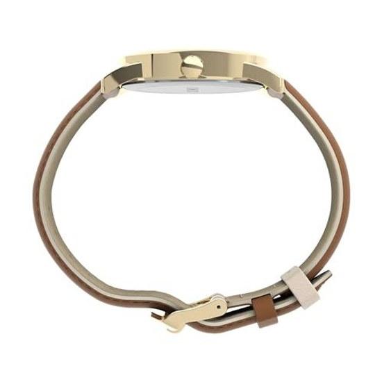 TIMEX Mens Womens Easy Reader Color Pop Gold x Brown TW2R62700 Watch