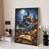 Creative Diamond Painting Kit for Adults DIY Hogwarts Castle Owl Rhinestone Picture Canvas for Leisure Craft Wall Art and Gift Making Fun Set